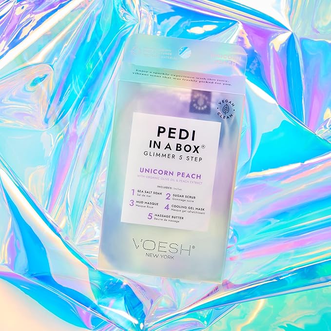 VOESH Pedi in a Box Glimmer - Unicorn Peach