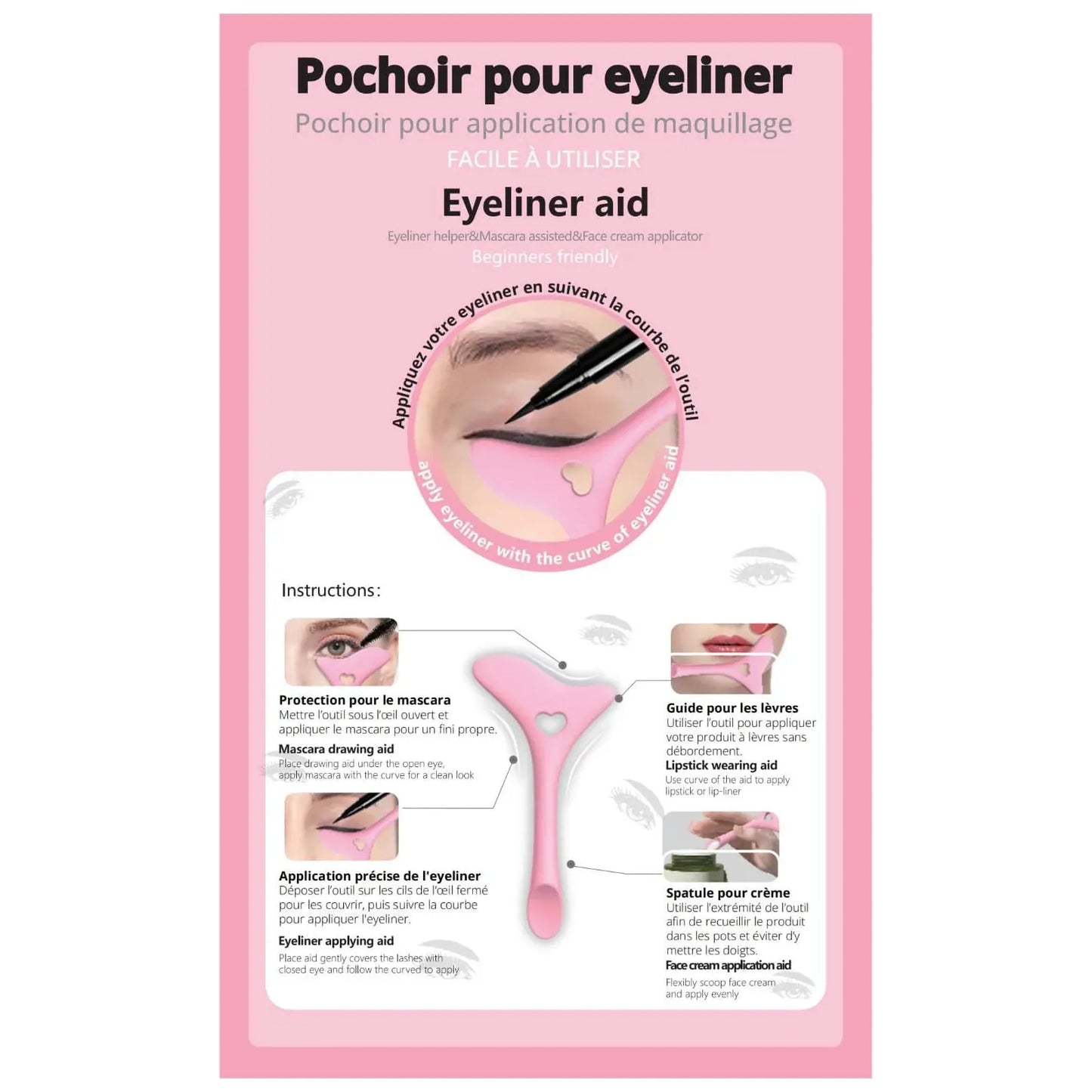 Pochoir en silicone pour eyeliner ARTIST