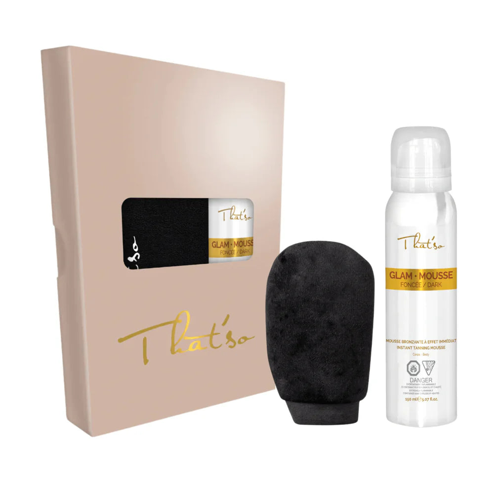 Coffret cadeau That's So. Dark Glow - Mousse Glamour et Gant Autobronzant