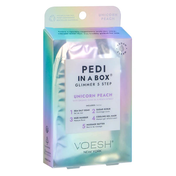 VOESH Pedi in a Box Glimmer - Unicorn Peach